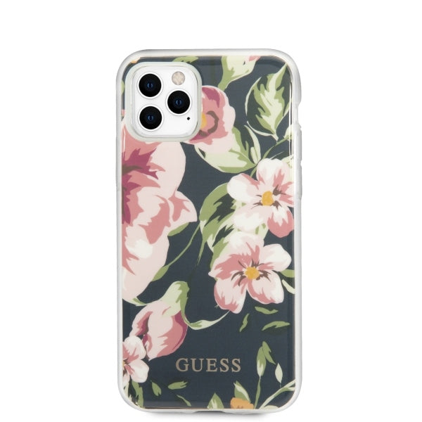 Guess N.3 Flower Collection Case for iPhone 11 Pro Max - Navy Blue