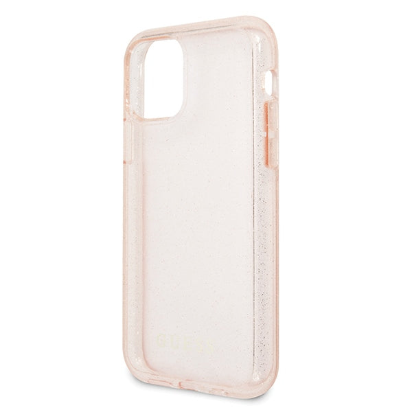 Guess GUHCN58PCGLPI iPhone 11 Pro pink/pink hard case Glitter