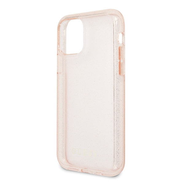 Guess GUHCN65PCGLPI iPhone 11 Pro Max pink/pink hard case Glitter