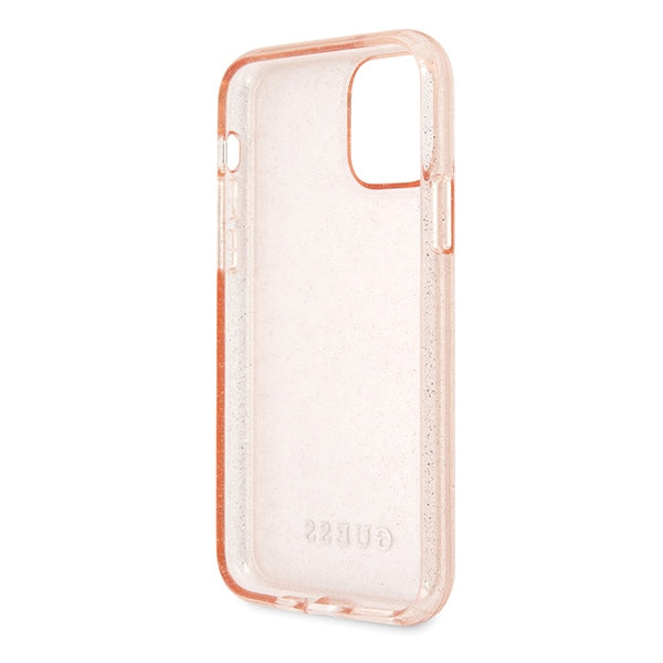 Guess GUHCN65PCGLPI iPhone 11 Pro Max pink/pink hard case Glitter