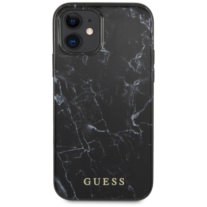 Guess Marble Case for iPhone 12 mini - Black