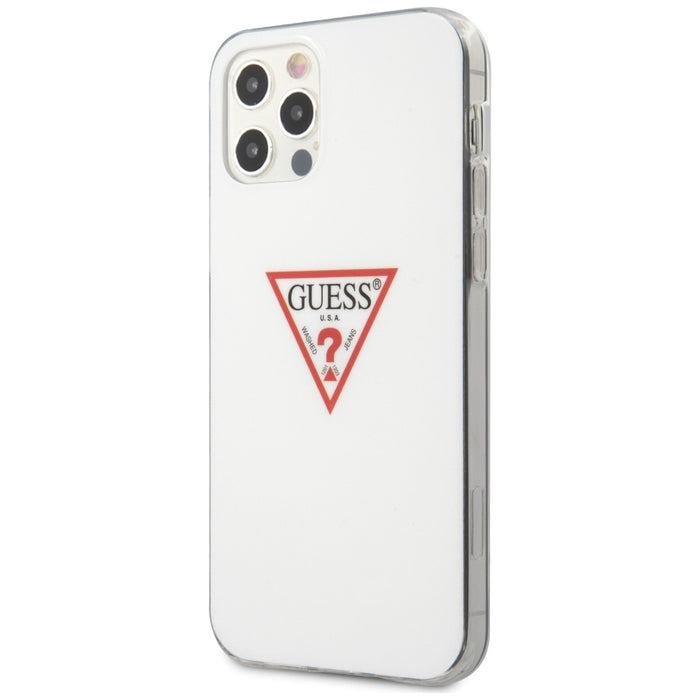 Guess GUHCP12MPCUCTLWH iPhone 12/12 Pro 6.1&quot; white/white hardcase Triangle Collection
