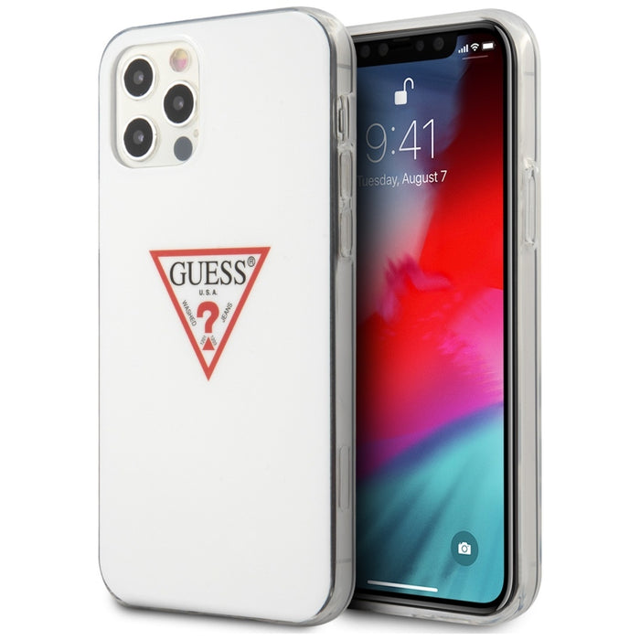 Guess GUHCP12MPCUCTLWH iPhone 12/12 Pro 6.1&quot; white/white hardcase Triangle Collection