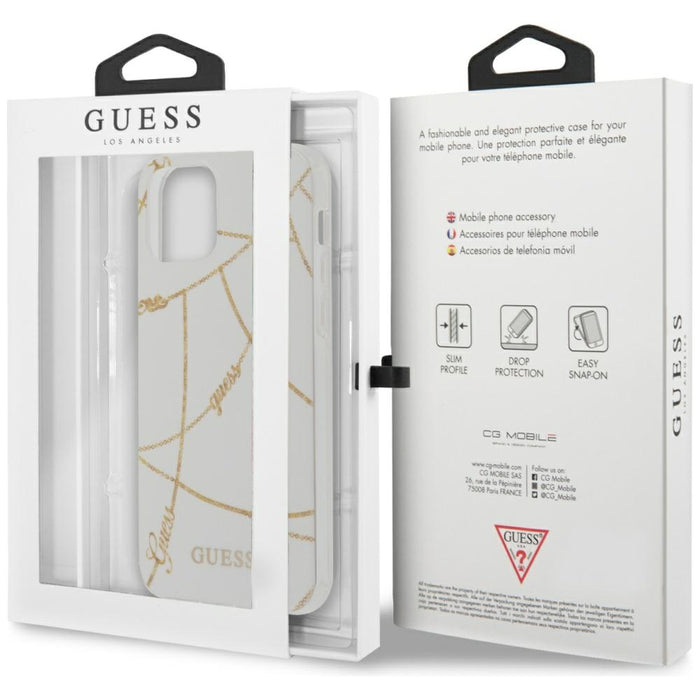 Guess GUHCP12SPCUCHWH iPhone 12 mini 5.4&quot; white/white hardcase Gold Chain Collection