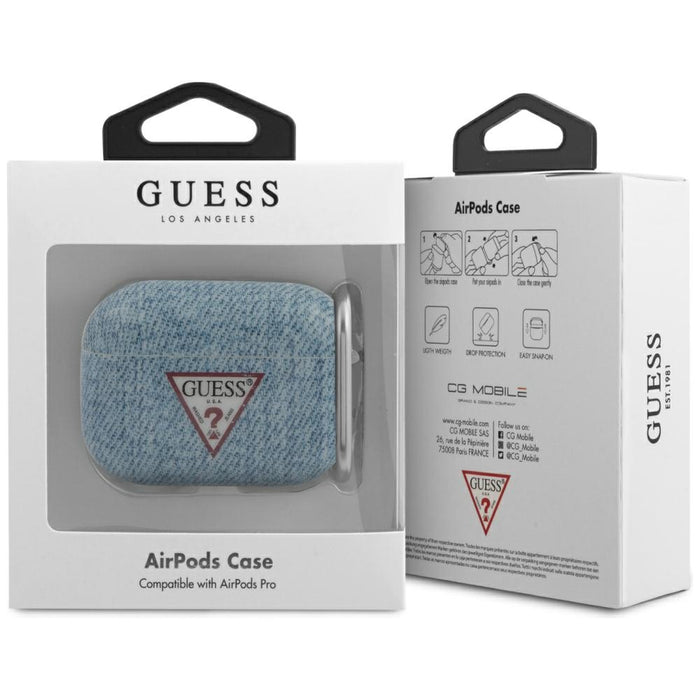 Guess GUACAPTPUJULLB AirPods Pro cover blue/light blue Jeans Collection