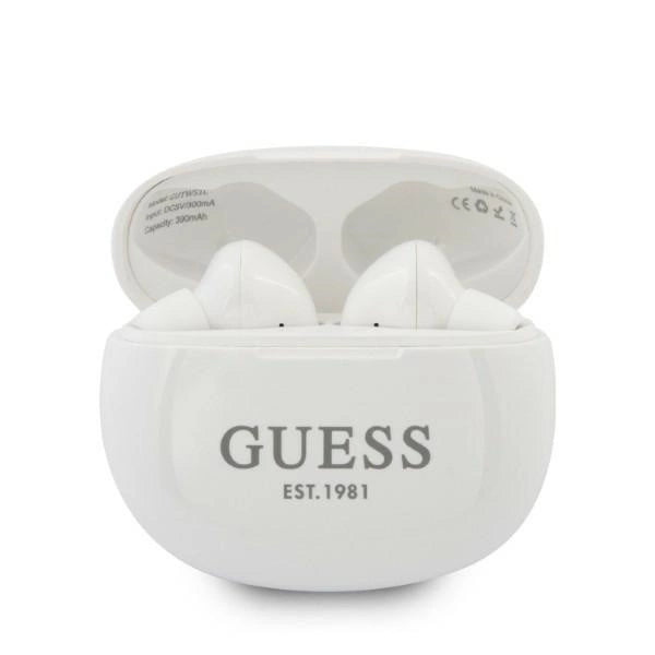 Guess GUTWS1CWH TWS Bluetooth headphones + docking station white/white