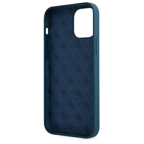 Guess GUHCP12LLSLMGBL iPhone 12 Pro Max 6.7&quot; blue/blue hardcase Metal Logo Script
