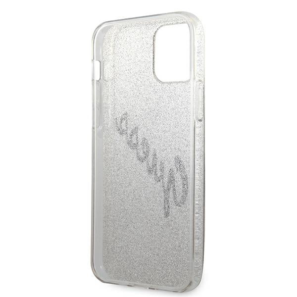 Guess GUHCP12LPCUGLSGO iPhone 12 Pro Max 6.7" gold/gold hardcase Glitter Gradient Script