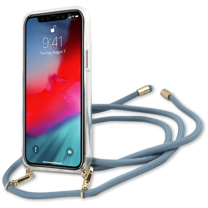 Guess GUHCP12MCRTVSBL iPhone 12/12 Pro 6.1&quot; blue/blue hardcase Script Vintage