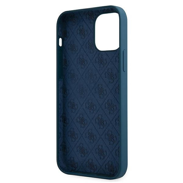Guess GUHCP12SLSLMGBL iPhone 12 mini 5.4" blue/blue hardcase Metal Logo Script