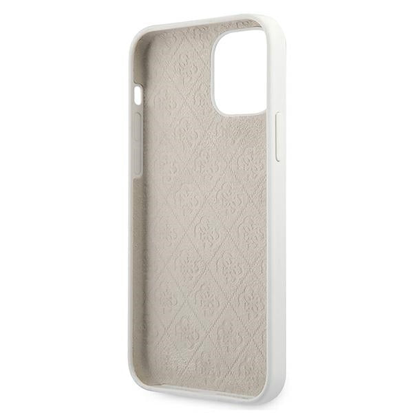 Guess GUHCP12SLSLMGWH iPhone 12 mini 5.4" white/white hardcase Metal Logo Script