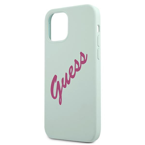 Guess GUHCP12SLSVSBF iPhone 12 mini 5.4" blue fuchsia/blue fuschia hardcase Silicone Vintage