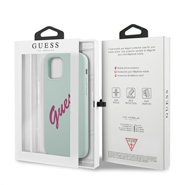 Guess GUHCP12LLSVSBF iPhone 12 Pro Max 6.7" blue fuchsia/blue fuschia hardcase Silicone Vintage