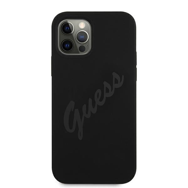 Guess GUHCP12LLSVSBK iPhone 12 Pro Max 6.7&quot; black/black hardcase Script Vintage