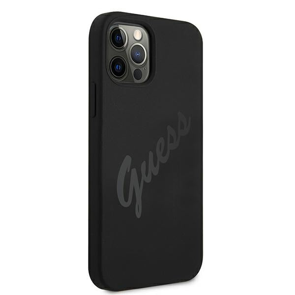 Guess GUHCP12LLSVSBK iPhone 12 Pro Max 6.7" black/black hardcase Script Vintage