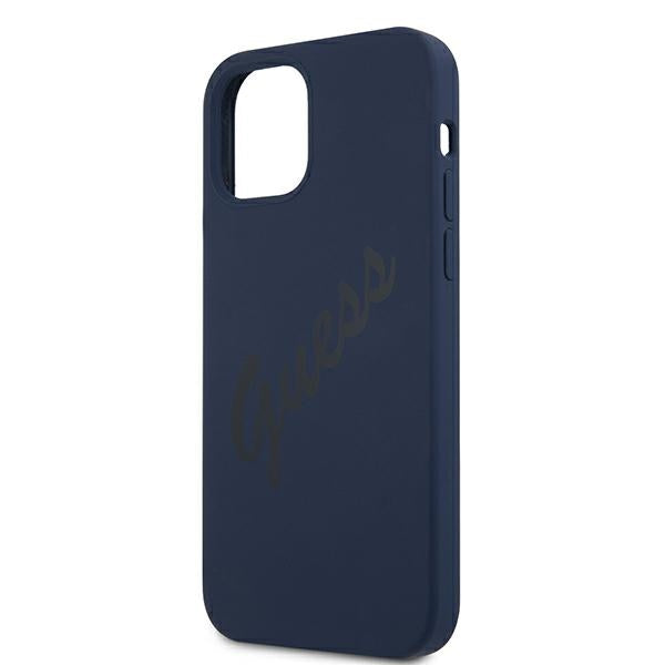 Guess GUHCP12LLSVSBL iPhone 12 Pro Max 6.7&quot; blue/blue hardcase Script Vintage