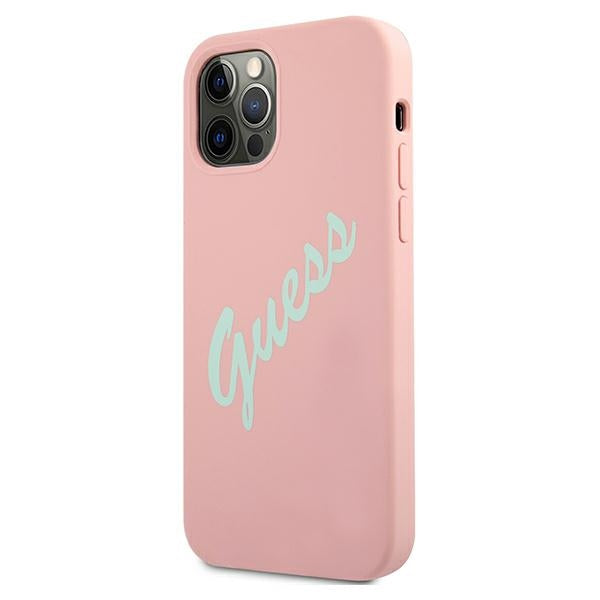 Guess GUHCP12LLSVSPG iPhone 12 Pro Max 6.7" rose green/green pink hardcase Silicone Vintage