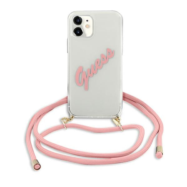 Guess GUHCP12SCRTVSPI iPhone 12 mini 5.4&quot; pink/pink hardcase Script Vintage