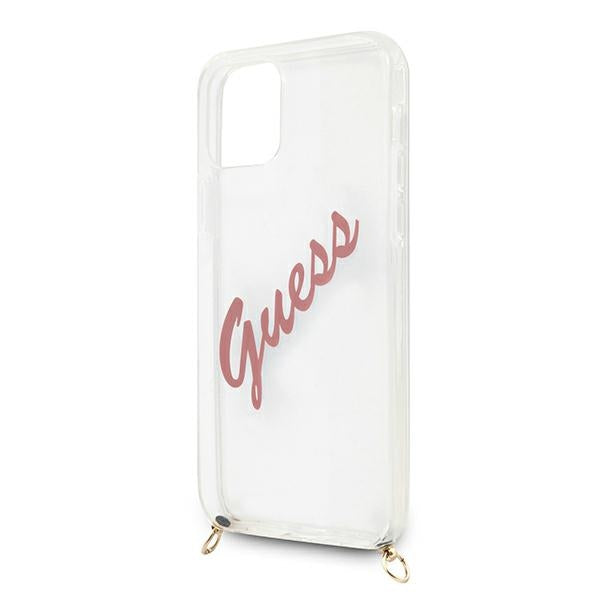 Guess GUHCP12SCRTVSPI iPhone 12 mini 5.4" pink/pink hardcase Script Vintage