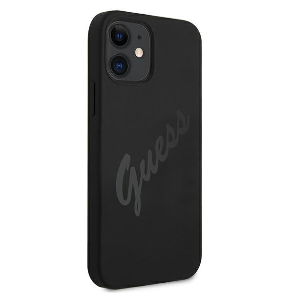 Guess GUHCP12SLSVSBK iPhone 12 mini 5.4" black/black hardcase Script Vintage
