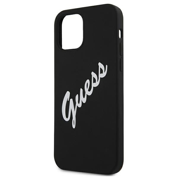 Guess GUHCP12SLSVSBW iPhone 12 mini 5.4&quot; black and white hardcase Silicone Vintage