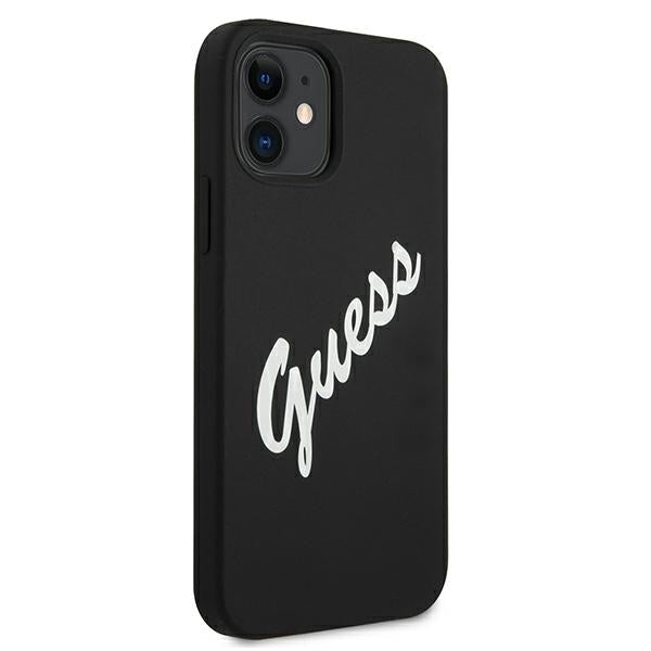 Guess GUHCP12SLSVSBW iPhone 12 mini 5.4" black and white hardcase Silicone Vintage