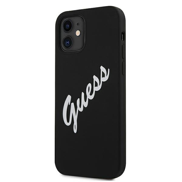 Guess GUHCP12SLSVSBW iPhone 12 mini 5.4&quot; black and white hardcase Silicone Vintage