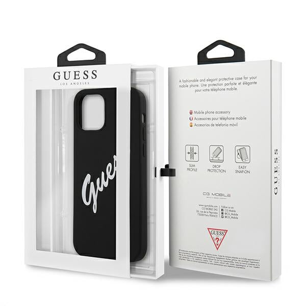 Guess GUHCP12SLSVSBW iPhone 12 mini 5.4" black and white hardcase Silicone Vintage