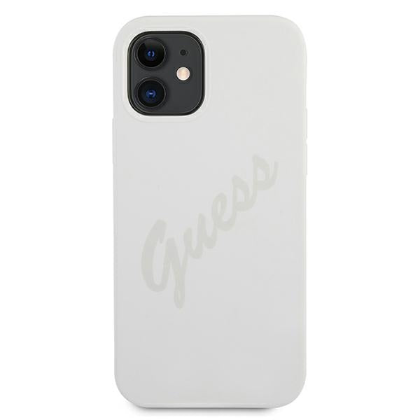 Guess GUHCP12SLSVSCR iPhone 12 mini 5.4&quot; cream/cream hardcase Script Vintage