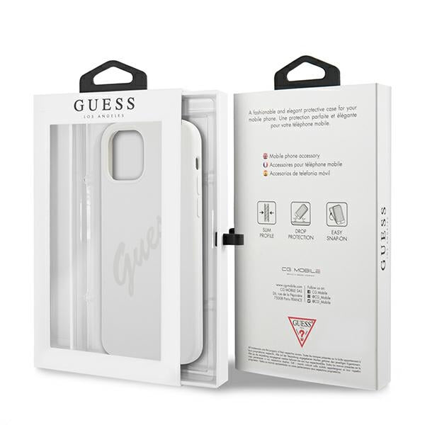 Guess GUHCP12SLSVSCR iPhone 12 mini 5.4" cream/cream hardcase Script Vintage
