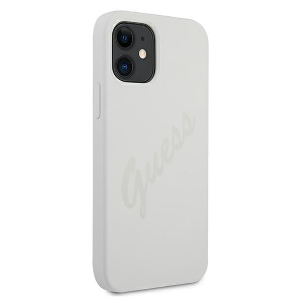 Guess GUHCP12SLSVSCR iPhone 12 mini 5.4" cream/cream hardcase Script Vintage