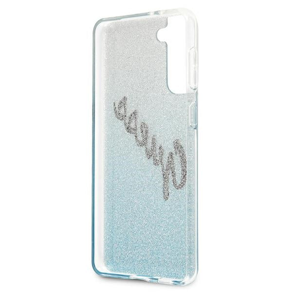 Guess GUHCS21MPCUGLSBL S21+ G996 blue/blue hardcase Glitter Gradient Script