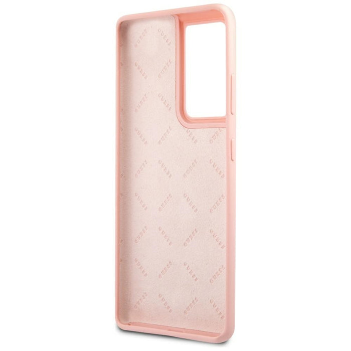Guess GUHCS21LLSVSPI S21 Ultra G998 pink/pink hardcase Script Vintage