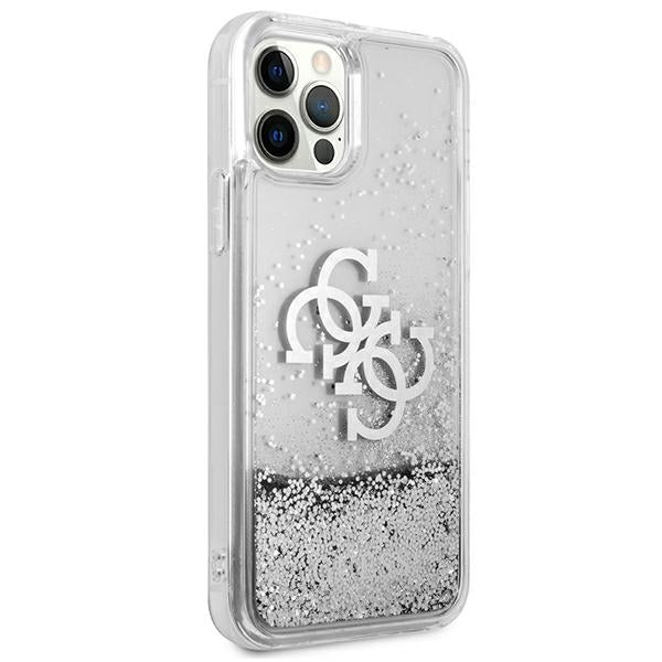 Guess GUHCP12LLG4GSI iPhone 12 Pro Max 6.7&quot; silver/silver hardcase 4G Big Liquid Glitter