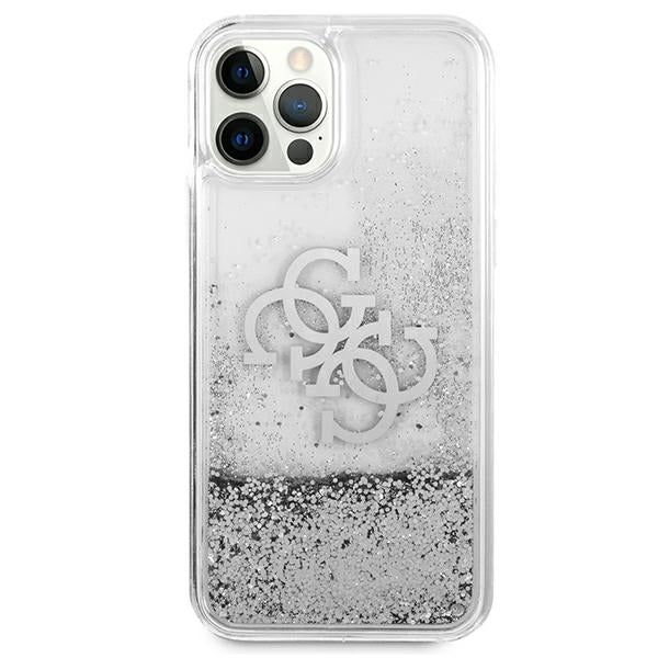 Guess GUHCP12LLG4GSI iPhone 12 Pro Max 6.7&quot; silver/silver hardcase 4G Big Liquid Glitter