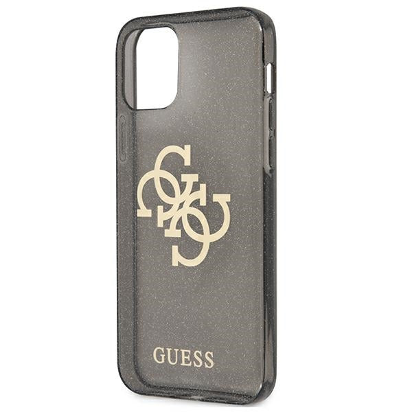 Guess GUHCP12LPCUGL4GBK iPhone 12 Pro Max 6.7&quot; black/black hard case Glitter 4G Big Logo