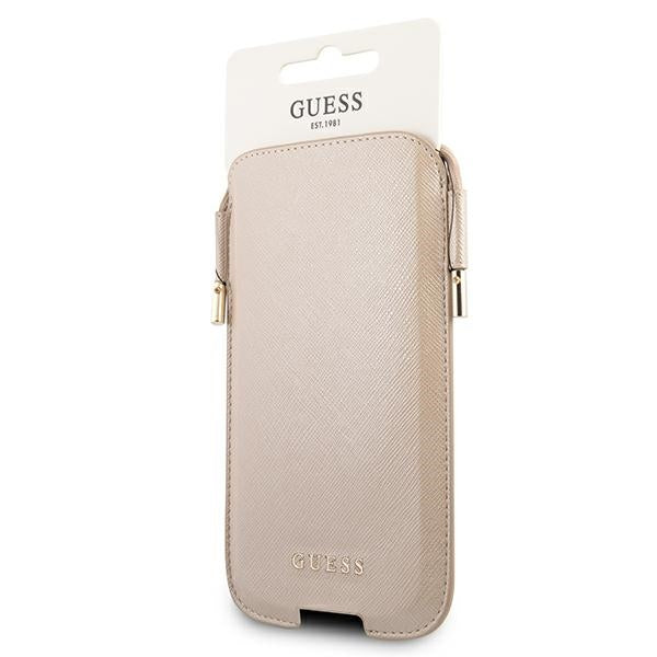 Guess Handbag GUHCP12MSAPSLG 6.1" gold/gold Saffiano