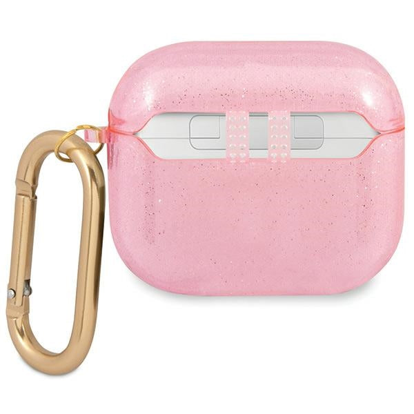 Guess GUA3UCG4GP AirPods 3 cover pink/pink Glitter Collection