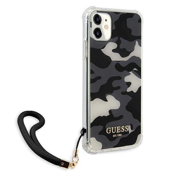 Guess GUHCN61KSARBK iPhone 11 6.1" / Xr black/black hardcase Camo Collection
