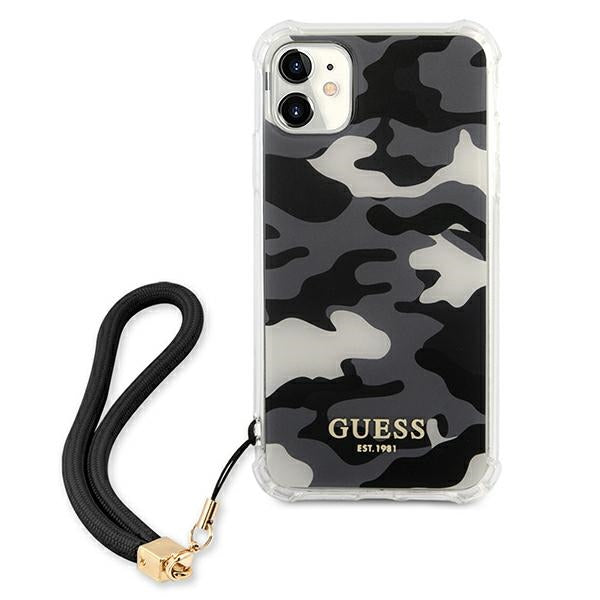 Guess GUHCN61KSARBK iPhone 11 6.1" / Xr black/black hardcase Camo Collection
