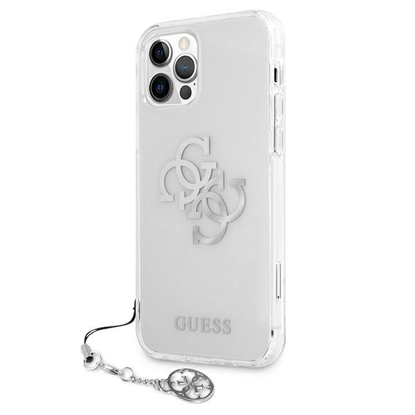Guess GUHCP12LKS4GSI iPhone 12 Pro Max 6.7&quot; Transparent hardcase 4G Silver Charms Collection