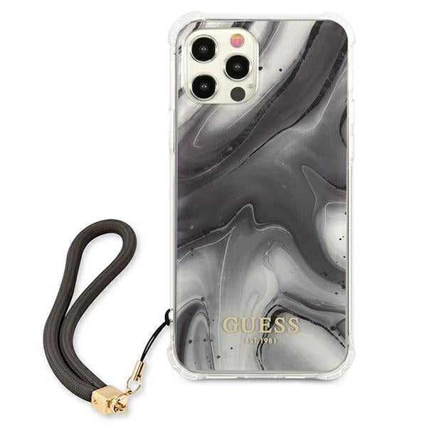 Guess GUHCP12LKSMAGR iPhone 12 Pro Max 6.7" grey/grey hardcase Marble Collection