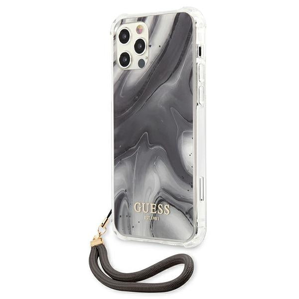 Guess GUHCP12LKSMAGR iPhone 12 Pro Max 6.7" grey/grey hardcase Marble Collection