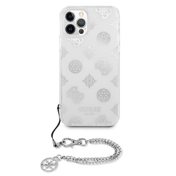 Guess GUHCP12LKSPESI iPhone 12 Pro Max 6.7&quot; silver/silver hardcase Peony Chain Collection