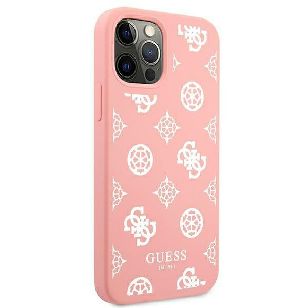 Guess GUHCP12LLSPEWPI iPhone 12 Pro Max 6.7&quot; pink/pink hard case Peony Collection