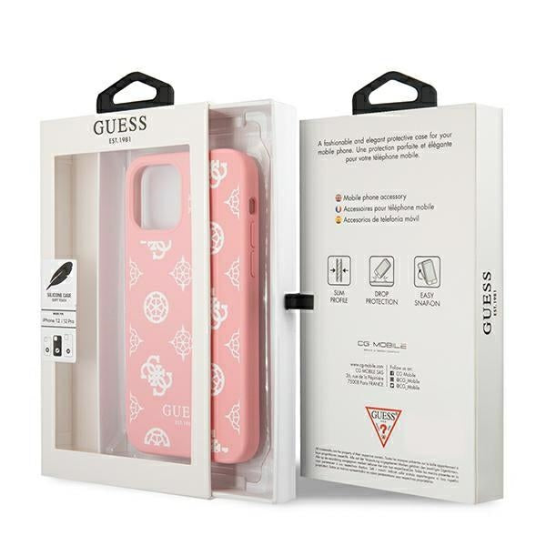 Guess GUHCP12LLSPEWPI iPhone 12 Pro Max 6.7&quot; pink/pink hard case Peony Collection
