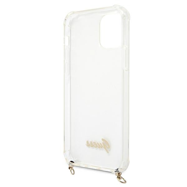 Guess GUHCP12MKC4GSGO iPhone 12/12 Pro 6.1" Transparent hard case 4G Gold Chain