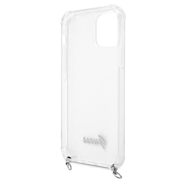 Guess GUHCP12MKC4GSSI iPhone 12/12 Pro 6.1&quot; Transparent hardcase 4G Silver Chain