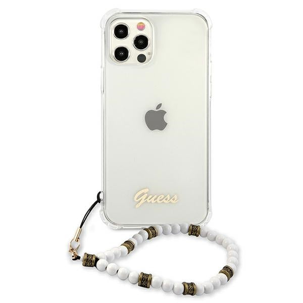 Guess GUHCP12MKPSWH iPhone 12/12 Pro 6.1&quot; Transparent Hardcase White Pearl