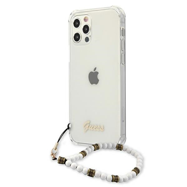 Guess GUHCP12MKPSWH iPhone 12/12 Pro 6.1&quot; Transparent Hardcase White Pearl